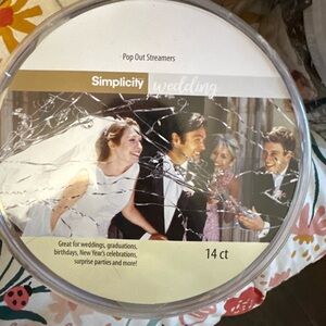 Simplicity Silver Pop-Out Streamers- 4 boxes